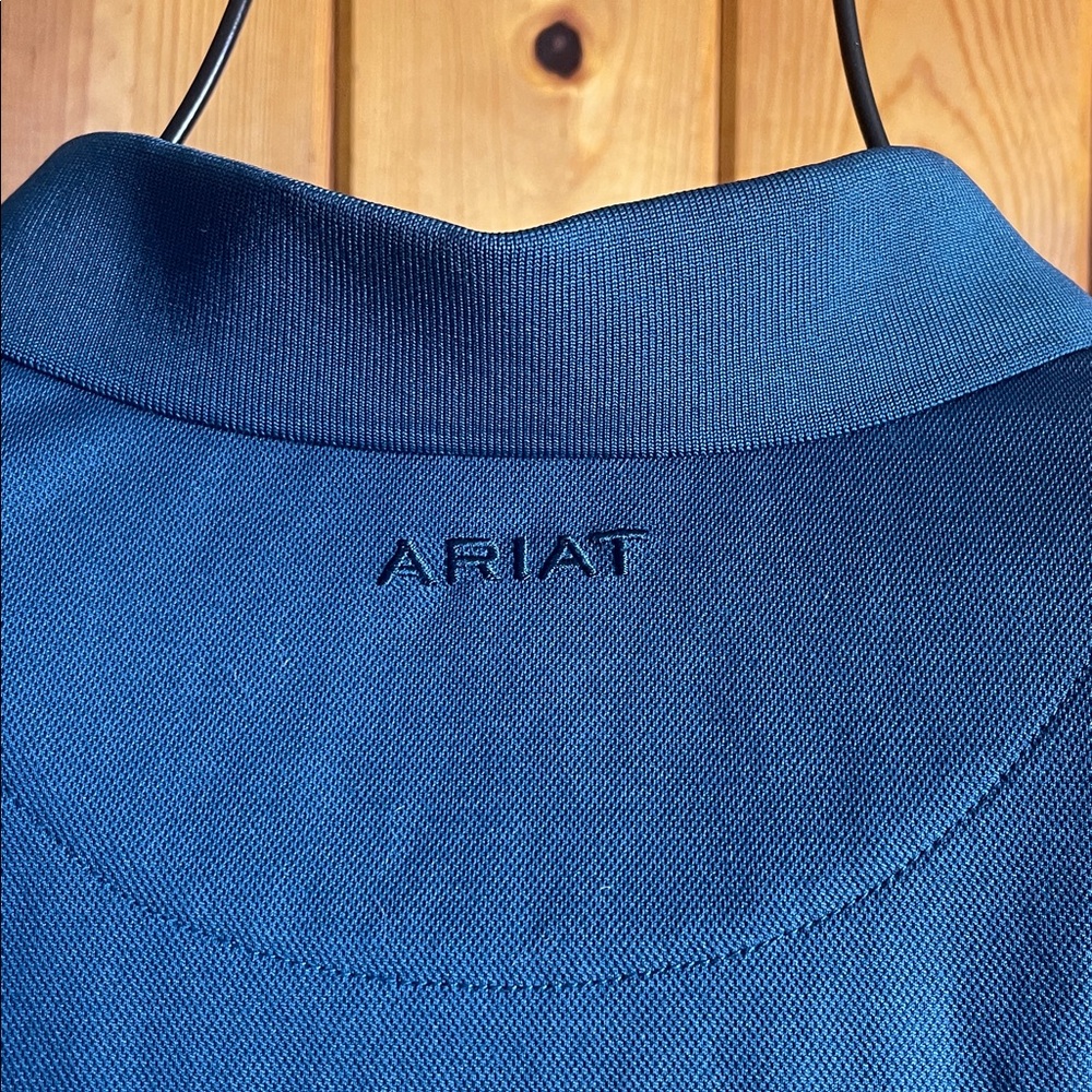 Ariat Men's TEK Short Sleeve Polo skyfall men’s work wear/western/golf button up - Picture 6 of 11
